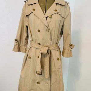 LUCKY Brand Belted TRENCH Rain COAT Women Sz L